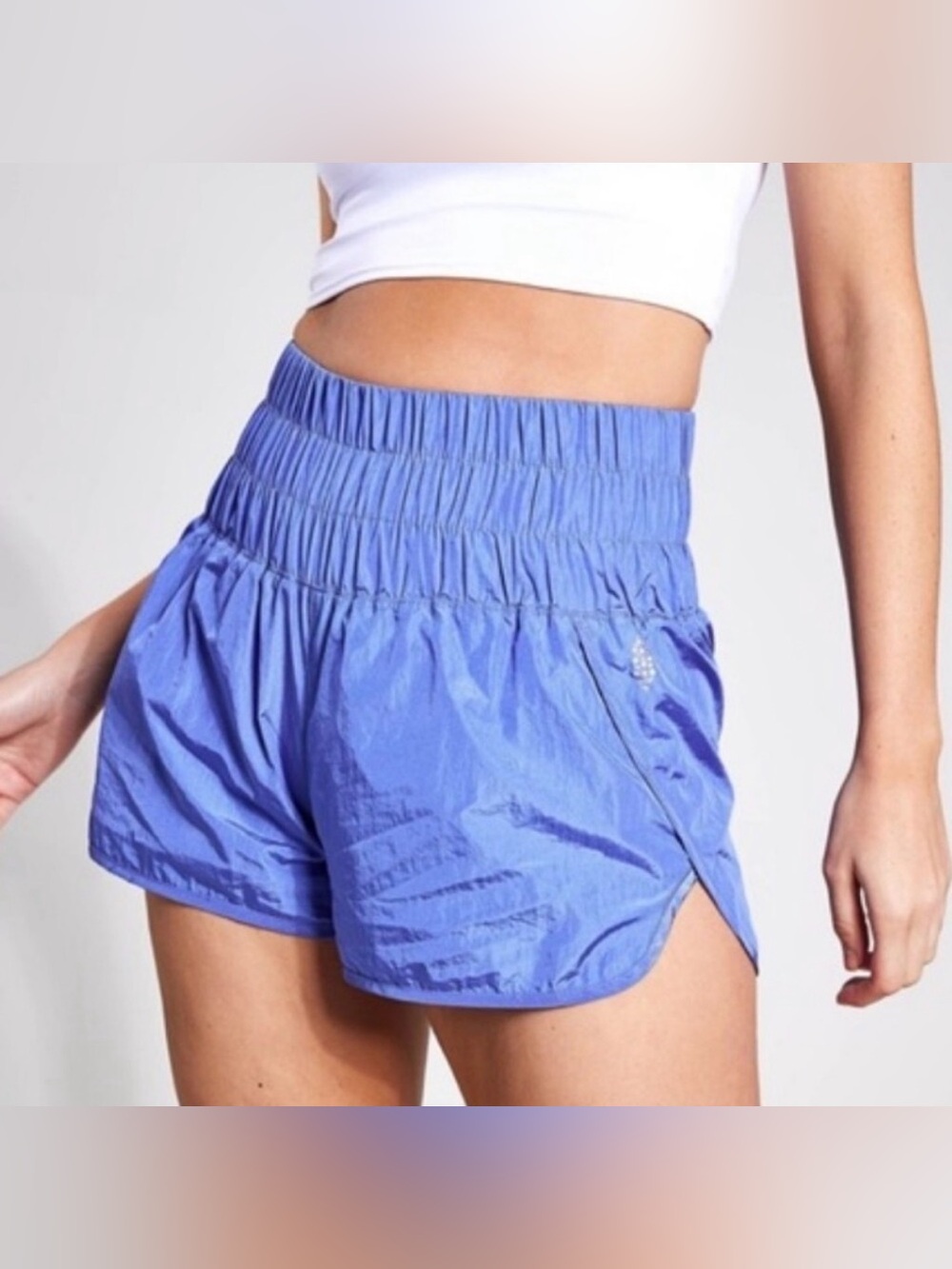 Free People Movement The Way Home Shorts High Waisted Periwinkle Blue Size S